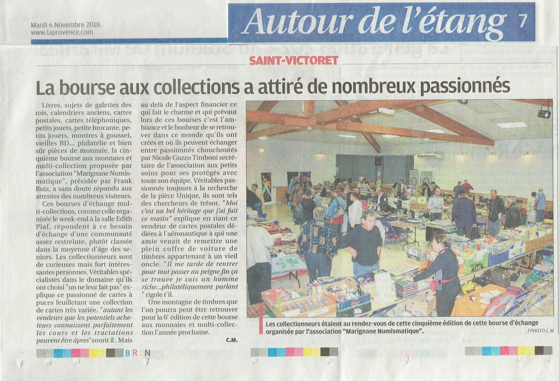 La Provence Bourse aux Monnaies du 28.10.2018