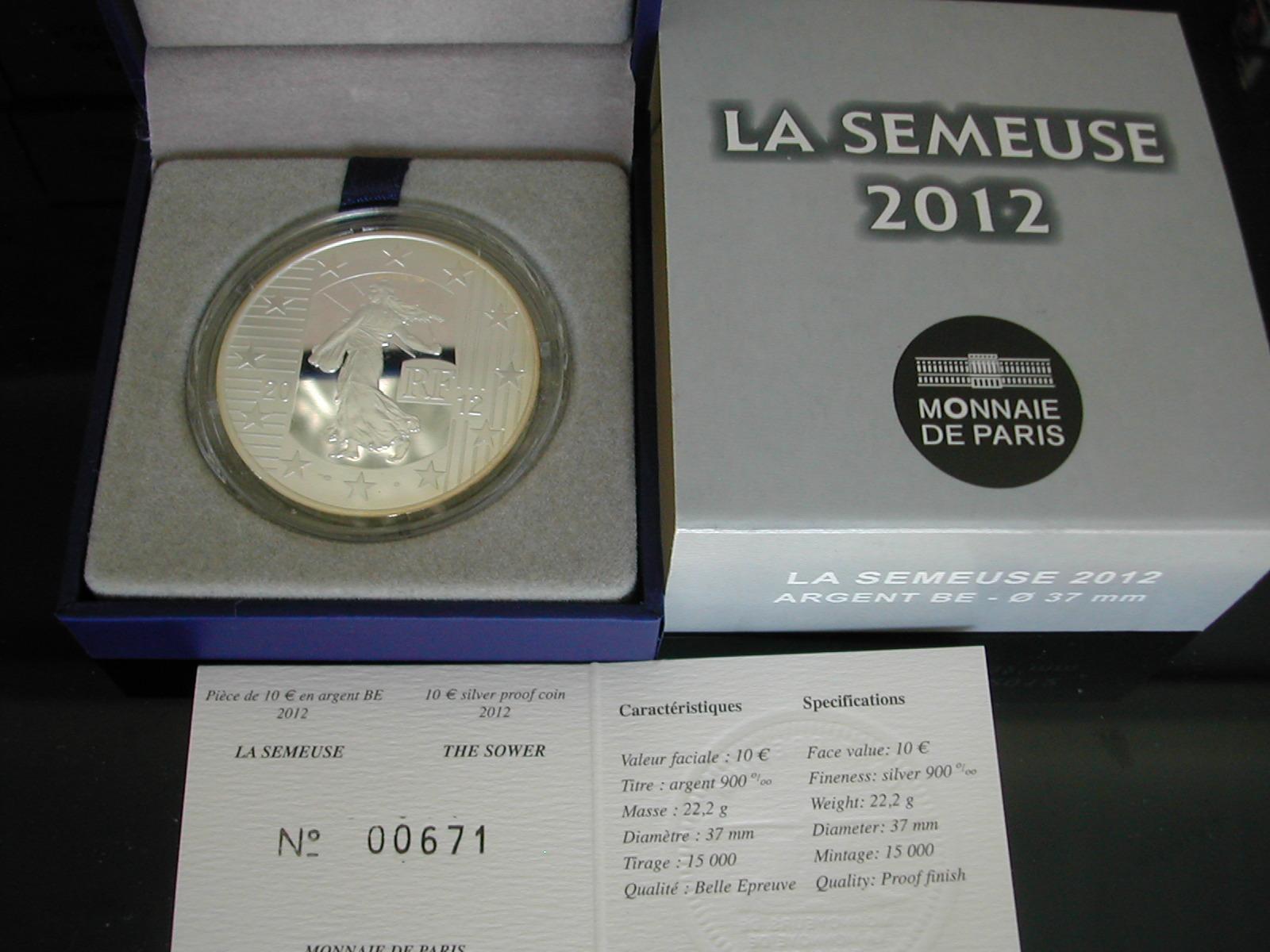 10 france 2012 la semeuse 00671 be a