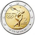 2 euros commemorative 2004 grece