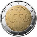 2 euros commemorative 2008 san marino