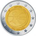 2 euros commemorative 2009 espagne 10 ans de l euro