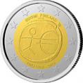 2 euros commemorative 2009 finlande 10 ans de l euro