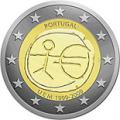 2 euros commemorative 2009 portugal 10 ans de l euro