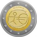 2 euros commemorative 2009 slovenie 10 ans de l euro