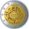 2 euros commemorative 2012 estonie 10 ans de l euro