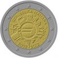 2 euros commemorative 2012 italie 10 ans de l euro