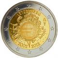 2 euros commemorative 2012 luxembourg 10 ans de l euro