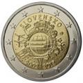 2 euros commemorative 2012 slovaquie 10 ans de l euro