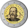 2 euros commemorative 2014 italie galileo