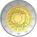 2 euros commemorative 2015 belgique drapeau europeen