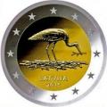 2 euros commemorative 2015 lettonie cigogne