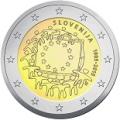 2 euros commemorative 2015 slovenie drapeau europeen