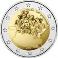 2 euros commemorative malte 2013