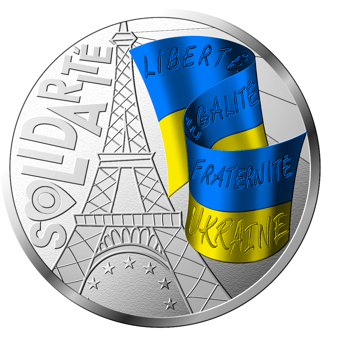 La monnaie de paris medaille solidarite ukraine